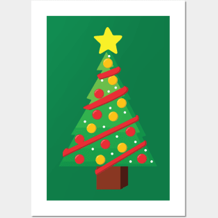 Cute Christmas Tree Posters and Art